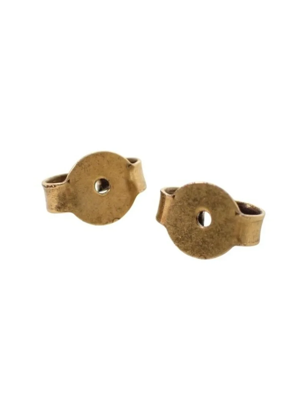 Gucci Crystal Double Earrings Metal Aging Gold